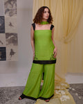 Lime Green Palazzo Suit Set with Dupatta | Tarah by Tripti